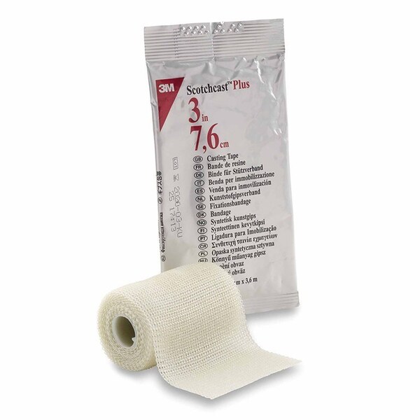 3M Scotchcast Cast Tape 3 Inch X 12 Foot Fiberglass / Resin White, 10PK 82003 - main